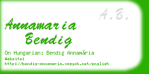 annamaria bendig business card